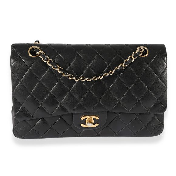 Chanel Black Quilted Lambskin Medium Classic Double Flap Bag - Picture 1 of 5